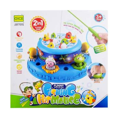 MOMO 2in1 Fishing Game & Hammer Play Set 693 Mainan Anak - Multicolor
