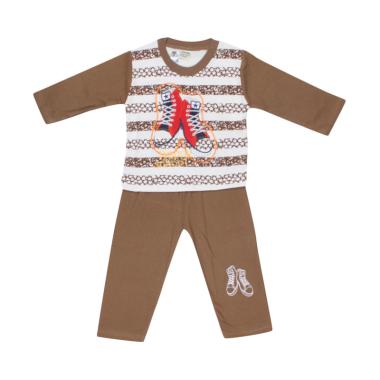 TOMPEGE TP-55021 Setelan Piyama Anak Laki-Laki - Coklat