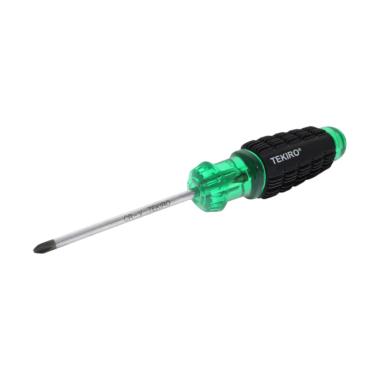 TEKIRO Gagang Karet Obeng Plus - Hijau [PH2 x 200 mm] Green