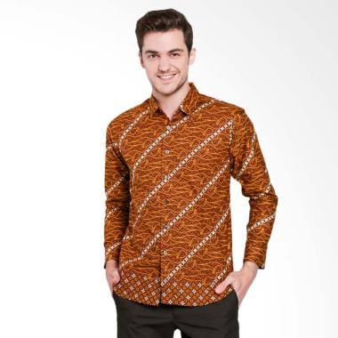 Odza Parang Modif Kemeja Batik Pria - Coklat