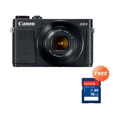 Canon G9X mark II Mirrorless RESMI - Black + FREE Sandisk SDHC 16GB