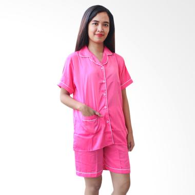 Aily BT013 Setelan Baju Tidur Wanita - Pink