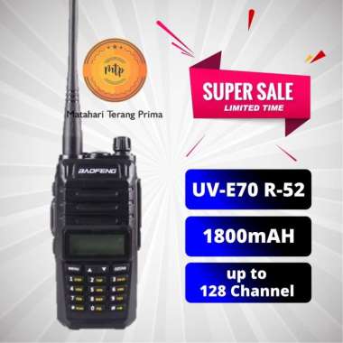 TERBARU DAN BEDA Baofeng HT Radio UV-E70 UVE70 R-52 Dual Band VHF - UHF Radio Handy Walkie Talkie TE
