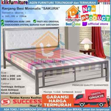 Ranjang Besi Tempat Tidur Besi Minimalis 180x200 cm SAKURA Success