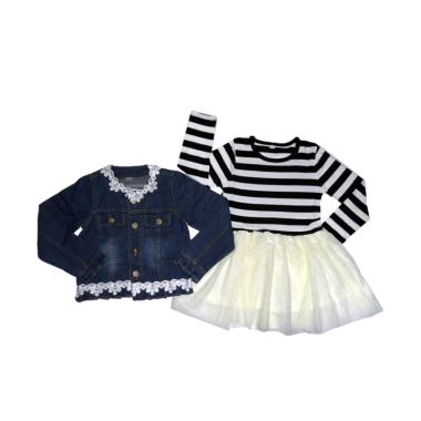 VERINA BABY Dress Tutu Plus Cardiga ... Pakaian Anak - Blue Jeans