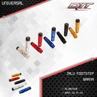 QTT Racing Original Jalu Step Underbone Baut 12mm 14mm Merah Silver Gold Biru Hitam Injakan No Nui D