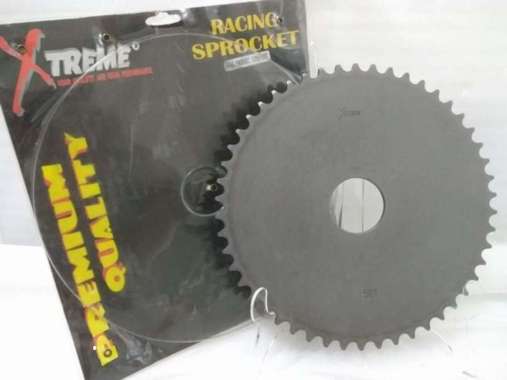 XTR Xtreme Racing Gear Bahan Gir Mentah Buta Baja 520 40 41 42 43 44 45 Sprocket Belakang Blkg KLX C