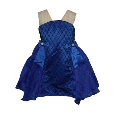 VERINA BABY Elegant Variasi Pita Dress Pesta Anak - Biru