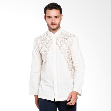 INTRESSE Coolum Long Baju Koko Pria - Broken White