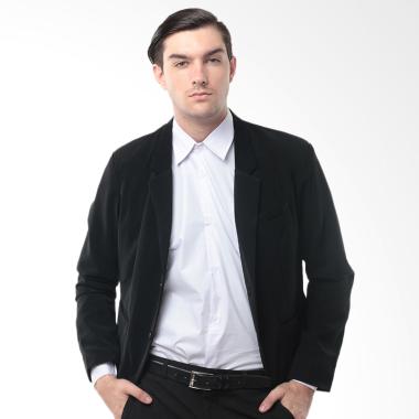 Alphawear Preppy Style Jas Pria - Hitam XL Hitam
