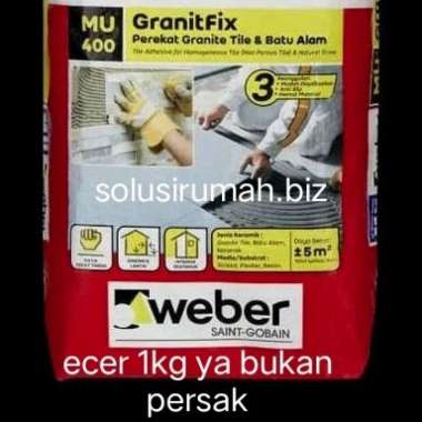 mortar mu 1kg 1 kg ecer kimia perekat granit batu mu 400 mu400 kilo