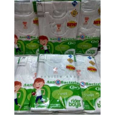 Kaos Dalam Singlet Anak Pria Cowok Laki-laki Rider Kids Original R 224 BB Putih Polos - Isi 1 pcs -