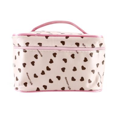Paroparoshop Make Up Polka Heart Pouch - Pink