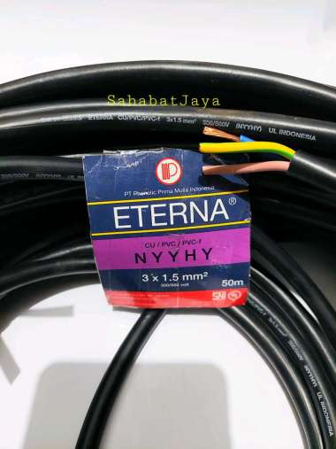 ETERNA Kabel NYYHY 3x1.5 Serabut Hitam 3x1,5