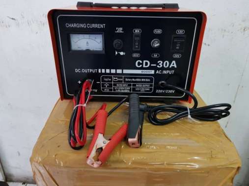 Charger Aki 30 Ampere bisa accu 12v & 24v Merk ROCIA / baterai merah