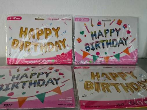 Balon Foil Huruf HAPPY BIRTHDAY HBD