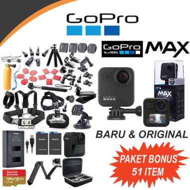 GoPro MAX 360 Action Camera Garansi RESMI - Insta kamera 360 Paket Standart