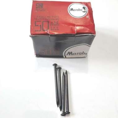 Paku Beton 50 atau 5CM MARABU HITAM - Paku Baja - Paku Tembok (D4177)