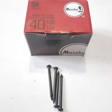 Paku Beton 40 atau 4CM MARABU HITAM - Paku Baja - Paku Tembok (D4176)