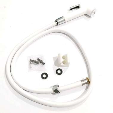 JET SHOWER CEBOK PUTIH - Kran Cebok Closet Selang Fleksibel (D4100)