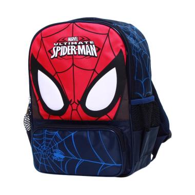 Adinata 0213 Spiderman Mask Rucksac ... k - Biru Dongker [Size M]