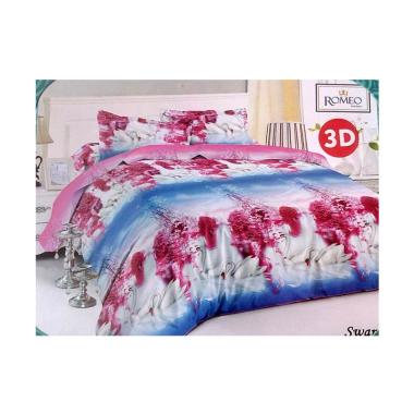 Romeo Disperse Motif 3D Swan Set Sprei dan Bed Cover