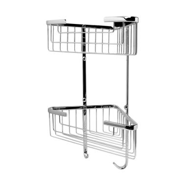 Waterplus WBT-122 Wire Basket Triangel Double M with Hook Rak Sabun