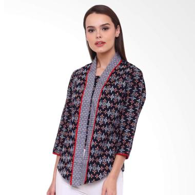 Asana Tarabinta Top Atasan Batik Wanita - Navy