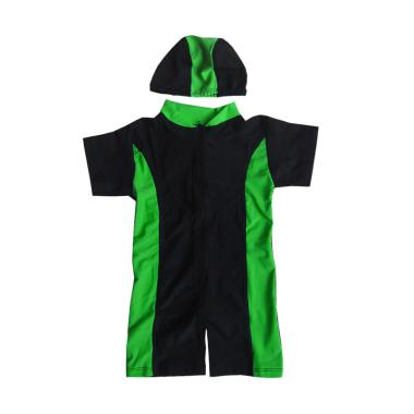 Rainy Collections Baju Renang Bayi Unisex dengan Topi - Lis Green