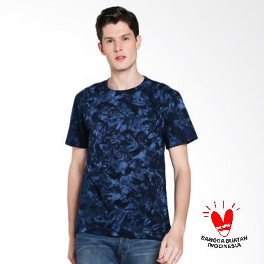 Serendipity Clothing Tshirt Batik Jumputan Kaos Pria - Navy