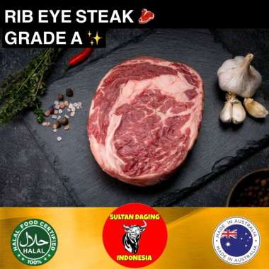 RIB EYE BEEF STEAK GRADE A 200 GRAM PREMIUM IMPORT DARI AUSTRALIA/RIB EYE STEAK PREMIUM/RIBEYE STEAK