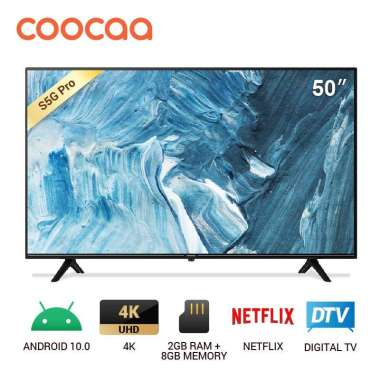 COOCAA LED TV 50 inch 50S5G PRO SMART TV ANDROID 10 UHD 4K 50" DIGITAL