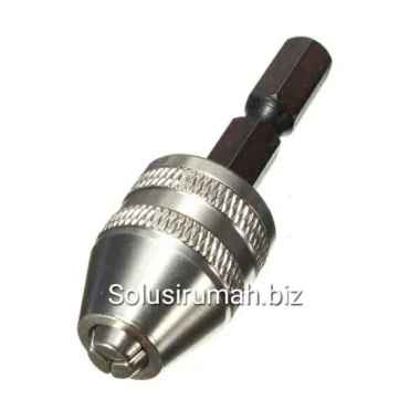 Adapter Converter Kepala Bor Mini 0.3mm - 6.5mm hex shank keyless 6mm
