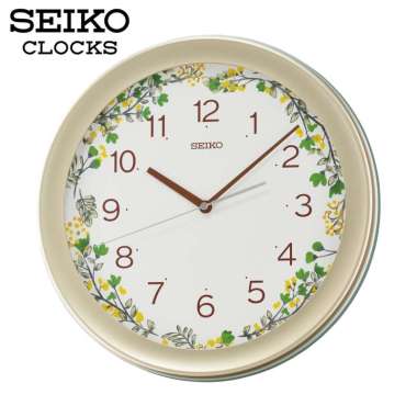 SEIKO Pearlized Pink 36 cm Flower Motif QXA777-P 2021 Model Original Bergaransi Jam Dinding