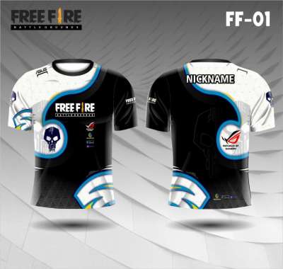 Jersey e sport free fire baju freefire kaos gamer ff rog S