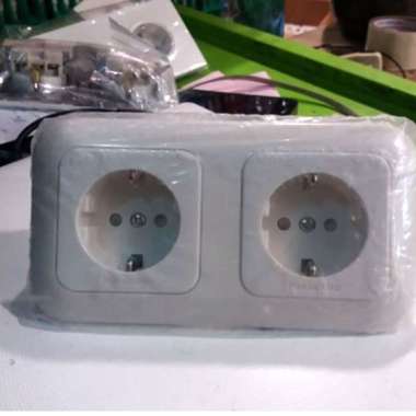 Panasonic Wide Series Stop Kontak 2 Gang CP (WEJP11222)