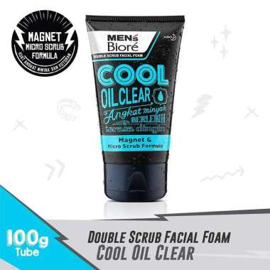 SMG/JOG/SOLO - Men's Biore Facial Foam Double Scrub Cool Oil Clear [100 g]