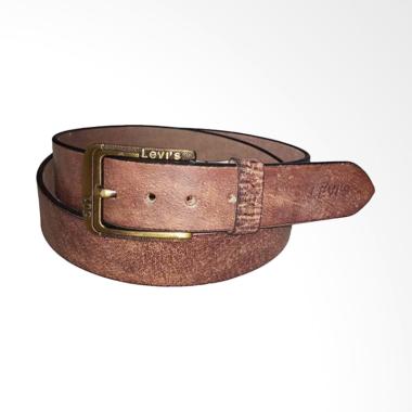 Ikat Pinggang Levi's Kasual dari Ku ... l - Coklat [Tebal 3.4 mm]
