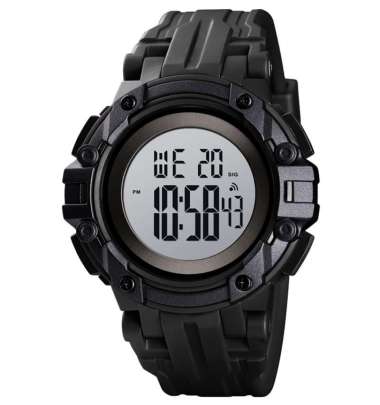Jam Tangan Pria SKMEI Digital 1545 Black White Water Resistant 50m