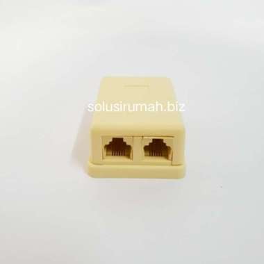Roset Telepon double Lubang 2 Terminal Telp Lubang RJ-11 RJ11 rj 11 lb