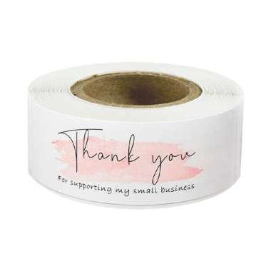 Sticker Label Thank You for Your Order Handmade Tag Segel Amplop 7,5 x 2,5 cm (1 roll / 120 pcs) B