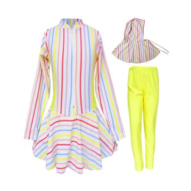 Rainy Collections Motif Garis Vertikal Warna Baju Renang Anak Muslim