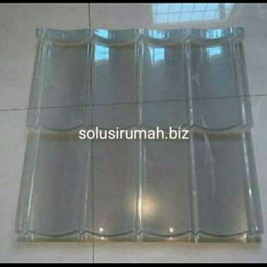 GENTENG METAL BENING TRANSPARANT MODEL PP ACRYLIC PLASTIK 77*80CM*08MM