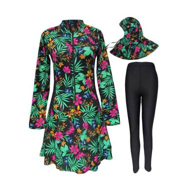 Rainy Collections Motif Flora Baju Renang Muslim Dewasa