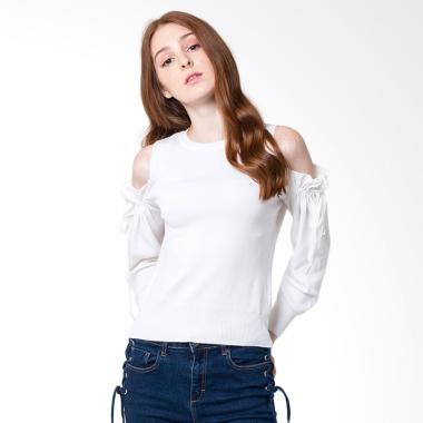 The Executive 5-Blgdyn118D085 Long Sleeve Blouse - Off White