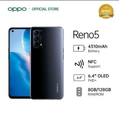 handphone Oppo Reno5 8/128 Fantasy silver