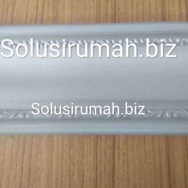 LIST PVC SUDUT PROFIL 80MM 8CM 1METER BASIC POLOS PUTIH LIS PLAFON ABU