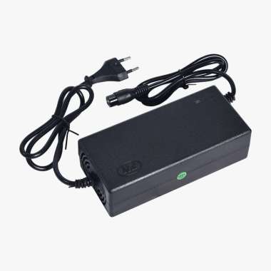 Mr.Jackie Charger Aki/Baterai Lithium-Ion 36Volt DC colokan bulat 3 lubang