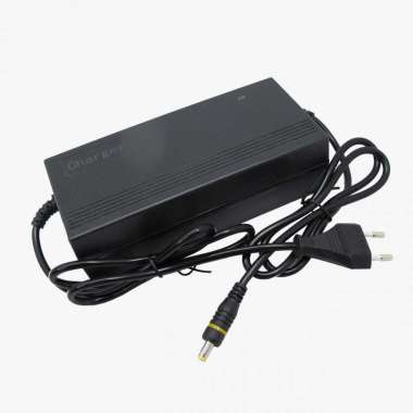 Mr.Jackie Charger Aki/Baterai Lithium ion 36V DC ujung colokan 1pin bulat