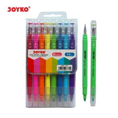 Joyko GPC-277 Highlighter Penanda Color Gel Pen [8 Warna]